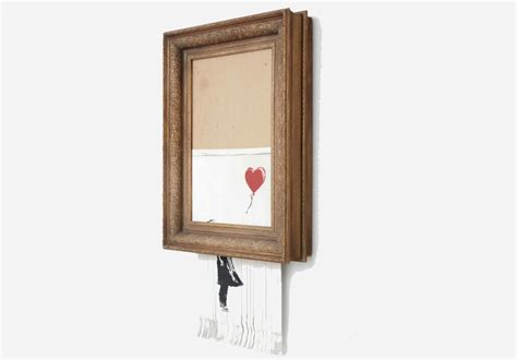 banksy skartovan obraz|Banksy umí prodat i napůl skartovaný obraz. Jeho。